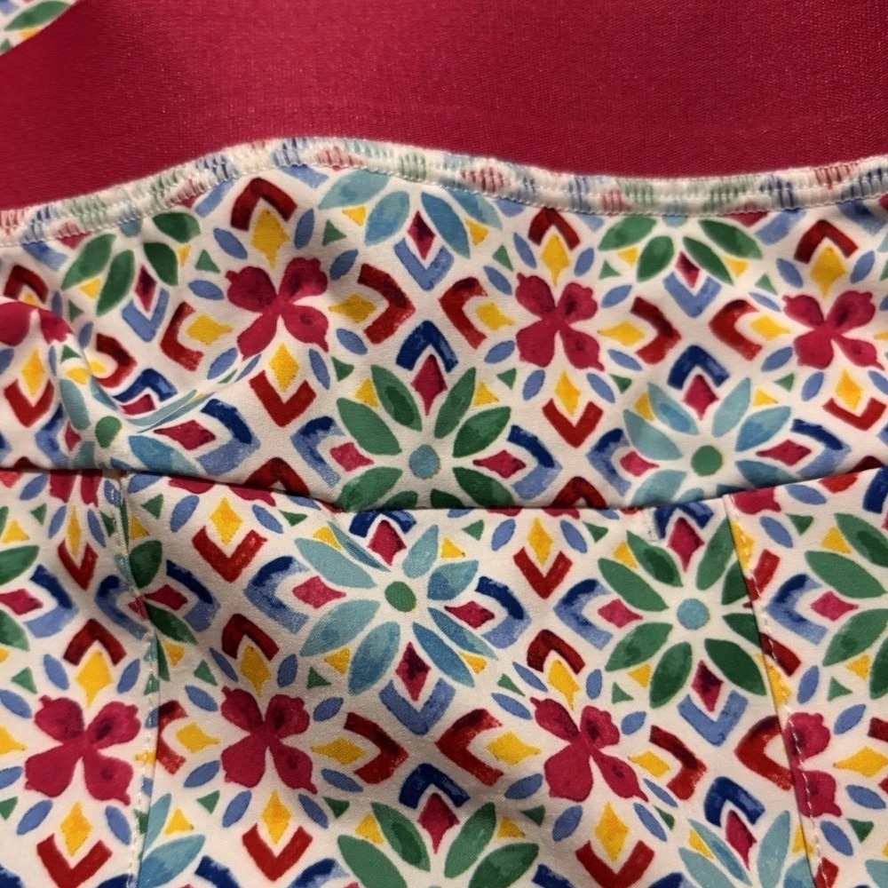 RLX Ralph Lauren Golf Skort Women XS Multi New Pleated Tile Print Athletic Skirt - Picture 4 of 5